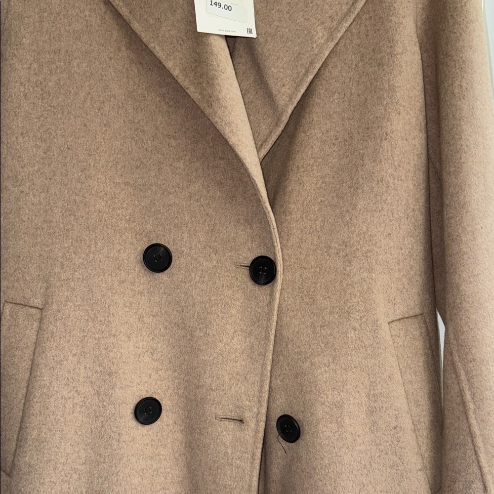 Zara Women's Classic Camel Trench Coat - Picture 3 of 3